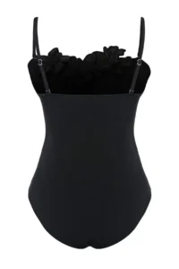 Trendyol Curve Black Çiçek with accessories Strapless Thin Sleeveless Plus Size Swimsuit - Image 5
