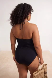 Trendyol Curve Black Sea Shell with accessories Plus Size Swimsuit - Image 3