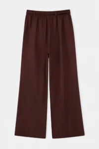 Trendyol Curve Brown Rose Accessory Detailed Weaving Plus Size Pants - Image 5
