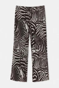Trendyol Curve Multicolored Zebra Patterned Tulle Rahat Knitting Plus Size Pants - Image 4