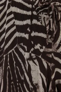 Trendyol Curve Multicolored Zebra Patterned Tulle Rahat Knitting Plus Size Pants - Image 5