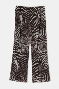 Trendyol Curve Multicolored Zebra Patterned Tulle Rahat Knitting Plus Size Pants - Image 6