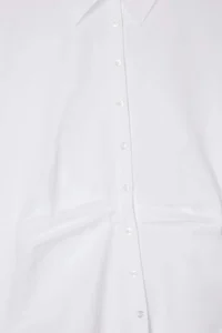 Trendyol Curve WHITE Balloon Sleeve Detailed Waist Fitting Asymmetric Fitted Shirt - Image 5