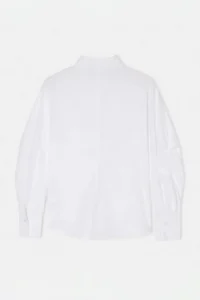 Trendyol Curve WHITE Balloon Sleeve Detailed Waist Fitting Asymmetric Fitted Shirt - Image 6