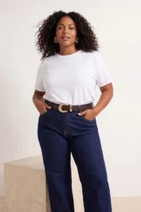 Trendyol Curve Black-WHITE-Navy Blue 3 Sets Paket Oversized Basic Plus Size T-Shirt - Image 6