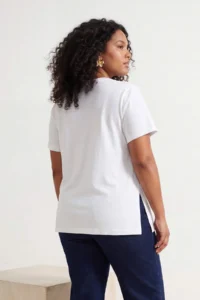 Trendyol Curve Black-WHITE-Navy Blue 3 Sets Paket Oversized Basic Plus Size T-Shirt - Image 7