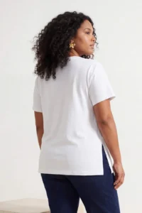 Trendyol Curve Brown-WHITE-Blue 3 Sets Paket Oversized Basic Plus Size T-Shirt - Image 3