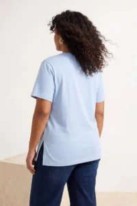 Trendyol Curve Brown-WHITE-Blue 3 Sets Paket Oversized Basic Plus Size T-Shirt - Image 5
