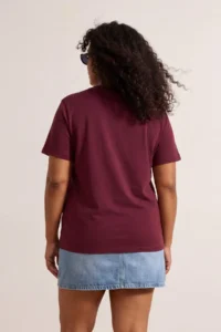 Trendyol Curve Burgundy Fun Printed Regular Fit Plus Size T-Shirt - Image 4
