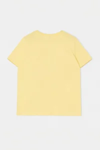 Trendyol Curve Yellow Cocktail Printed Boyfriend Plus Size T-Shirt - Image 5