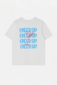 Trendyol Curve WHITE Back Printed Loose Fit Knitting Plus Size T-Shirt - Image 6