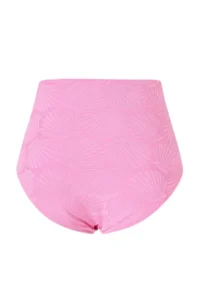 Trendyol Curve Pink Seashell textured Material High Waist Plus Size Bikini Bottom - Image 5