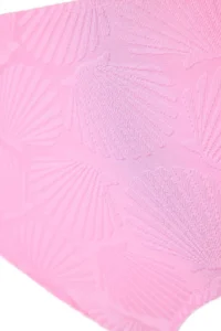 Trendyol Curve Pink Seashell textured Material High Waist Plus Size Bikini Bottom - Image 6