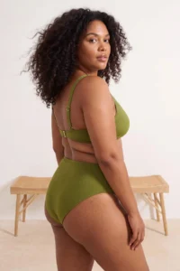 Trendyol Curve Khaki Shell with accessories Plus Size Bikini Bottom - Image 3