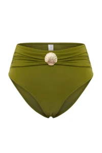 Trendyol Curve Khaki Shell with accessories Plus Size Bikini Bottom - Image 4