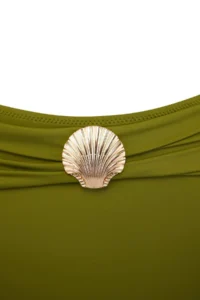 Trendyol Curve Khaki Shell with accessories Plus Size Bikini Bottom - Image 5
