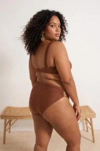 Trendyol Curve Brown Güneş with accessories High Waist Bikini Bottom - Image 4