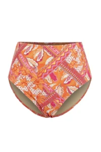 Trendyol Curve Multicolored Shawl Patterned High Waist Plus Size Bikini Bottom - Image 4