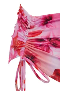 Trendyol Curve Pink flower patterned Side Binding Detailed Plus Size Bikini Bottom - Image 5
