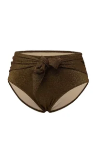 Trendyol Curve Mink Batmayan Simli Kalite High Waist Binding Detailed Plus Size Bikini Bottom - Image 4
