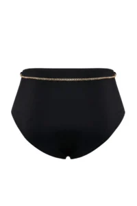 Trendyol Curve Black High Waist Gold Belt Detailed Plus Size Bikini Bottom - Image 5