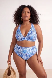 Trendyol Curve Ethnic Patterned Embroidery Detailed Plus Size Bikini Bottom - Image 3