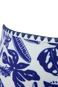 Trendyol Curve Mavi Tropical Patterned Embroidered High Waist Plus Size Bikini Bottom - Image 5