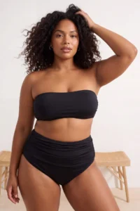 Trendyol Curve Black Chlora&Water Resistant LONG Lasting LYCRA® XTRA LIFE Plus Size Bikini Bottom