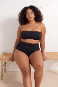 Trendyol Curve Black Chlora&Water Resistant LONG Lasting LYCRA® XTRA LIFE Plus Size Bikini Bottom - Image 2