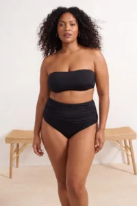 Trendyol Curve Black Chlora&Water Resistant LONG Lasting LYCRA® XTRA LIFE Plus Size Bikini Bottom - Image 3