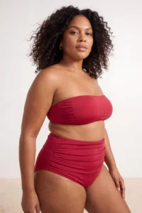 Trendyol Curve Burgundy Chlora&Water Resistant LONG Lasting LYCRA® XTRA LIFE Plus Size Bikini Bottom - Image 2