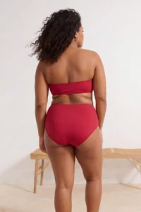 Trendyol Curve Burgundy Chlora&Water Resistant LONG Lasting LYCRA® XTRA LIFE Plus Size Bikini Bottom - Image 3