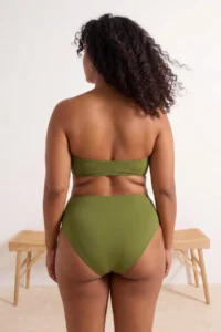 Trendyol Curve Oil Green Chlora&Water Resistant LONG Lasting LYCRA® XTRA LIFE Plus Size Bikini Bottom - Image 3