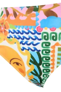 Trendyol Curve Tropical Patterned High Waist Plus Size Bikini Bottom - Image 2
