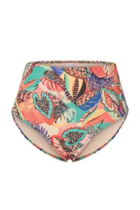Trendyol Curve Tropical Patterned High Waist Plus Size Bikini Bottom - Image 4