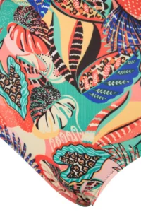 Trendyol Curve Tropical Patterned High Waist Plus Size Bikini Bottom - Image 5