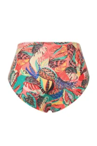 Trendyol Curve Tropical Patterned High Waist Plus Size Bikini Bottom - Image 6