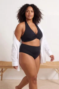 Trendyol Curve Black Barbell Neck Plus Size Bikini Top - Image 2