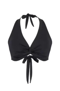 Trendyol Curve Black Barbell Neck Plus Size Bikini Top - Image 5