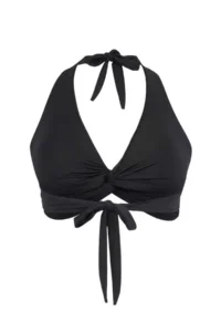 Trendyol Curve Black Barbell Neck Plus Size Bikini Top - Image 7