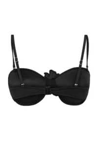 Trendyol Curve Black Çiçek with accessories Removable Sleeveless Plus Size Bikini Top - Image 6