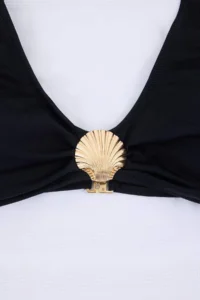 Trendyol Curve Black Seashell with accessories Plus Size Bikini Top - Image 4