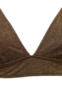 Trendyol Curve Mink Batmayan Simli Kalite V-neck Plus Size Bikini Top - Image 5