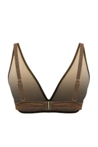 Trendyol Curve Mink Batmayan Simli Kalite V-neck Plus Size Bikini Top - Image 6