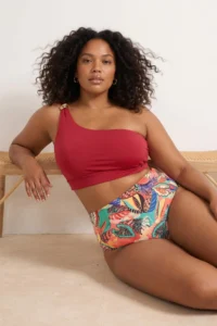 Trendyol Curve Burgundy Chlora&Water Resistant LONG Lasting LYCRA® XTRA LIFE Plus Size Bikini Top - Image 2