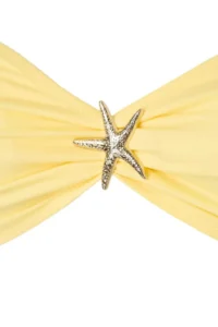 Trendyol Curve Yellow Premium with accessories Strapless Plus Size Bikini Top - Image 3