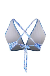 Trendyol Curve Ethnic Patterned Cross Tied up Embroidery Detailed Plus Size Bikini Top - Image 6