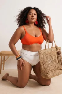 Trendyol Curve Red bralette Covered Basic Plus Size Bikini Top