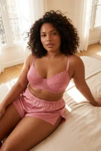 Trendyol Curve Plum Plus Size Lace Bra - Image 2