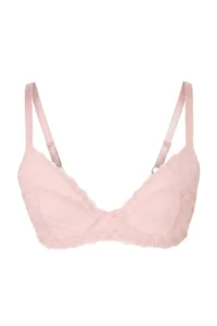Trendyol Curve Powder Pink Lace Wireless Plus Size Bra - Image 4